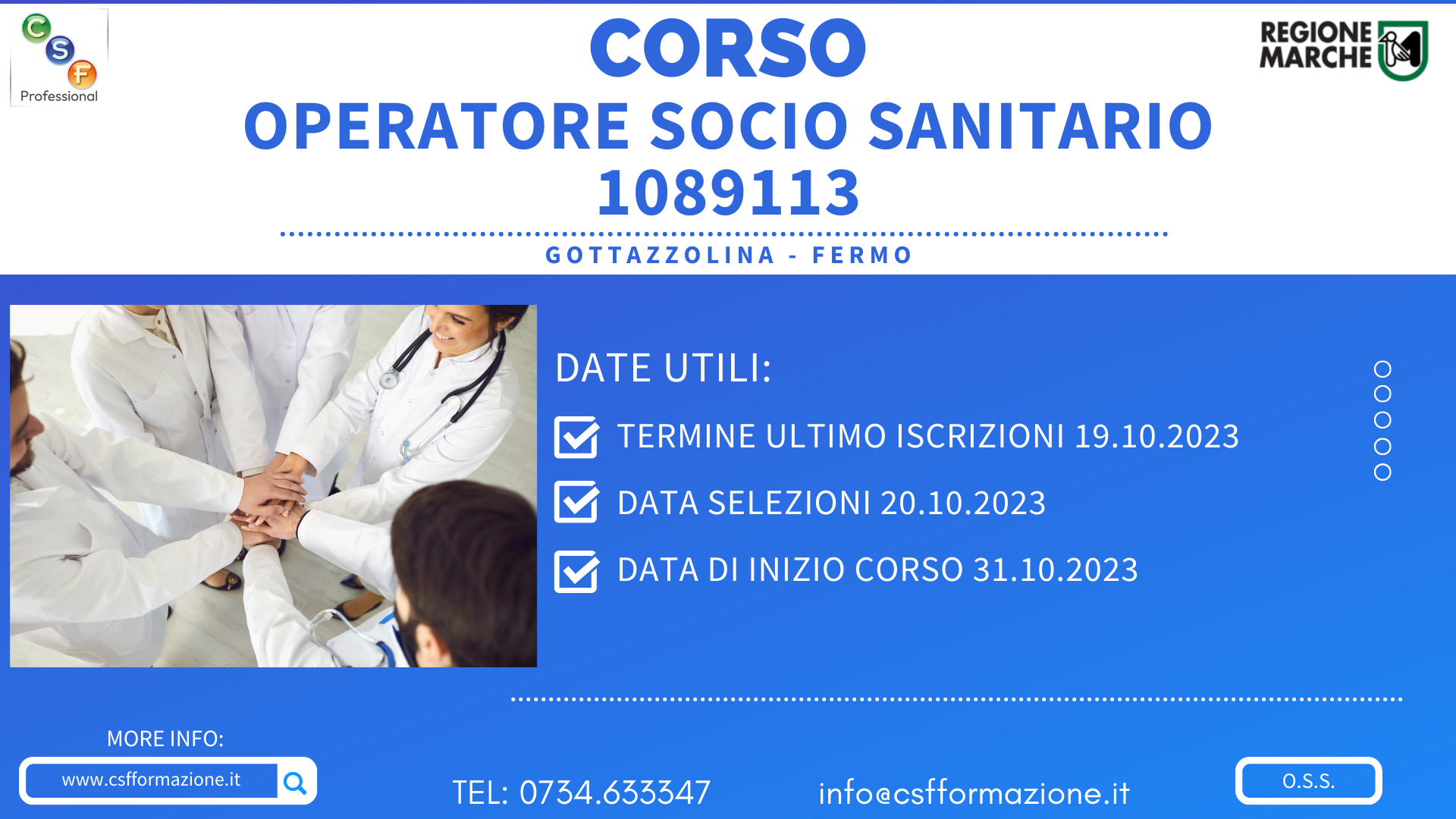 Corso OSS a Grottazzolina FM “Operatore Socio Sanitario”